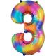 34in Rainbow Splash Number Balloon (3)